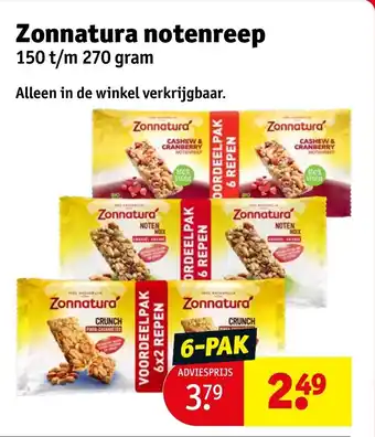 Kruidvat Zonnatura notenreep aanbieding