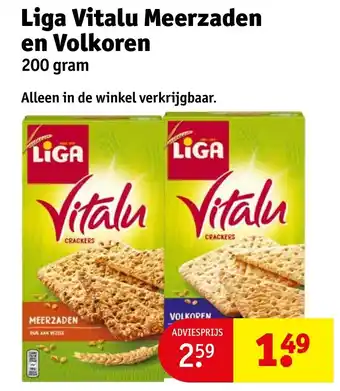 Kruidvat Liga vitalu meerzaden en volkoren aanbieding