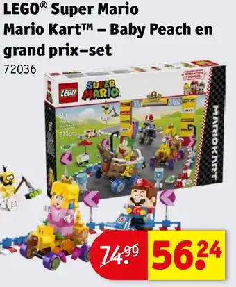 Kruidvat LEGO Super Mario Mario Kart  Baby Peach en grand prix set aanbieding