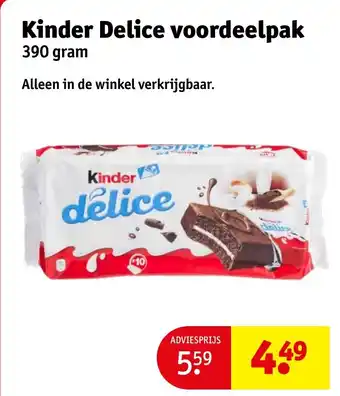 Kruidvat Kinder Delice voordeelpak aanbieding