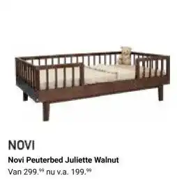 Van Asten BabySuperstore Novi Peuterbed Juliette Walnut aanbieding