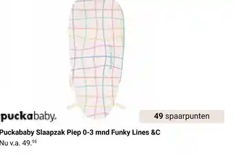 Van Asten BabySuperstore Puckababy Slaapzak Piep 0-3 mnd Funky Lines &C aanbieding