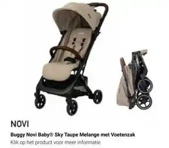 Van Asten BabySuperstore Buggy Novi Baby Sky Taupe Melange met Voetenzak aanbieding