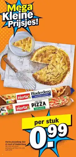 Albert Heijn Herta pizzadeeg dun & rond of bladerdeeg aanbieding