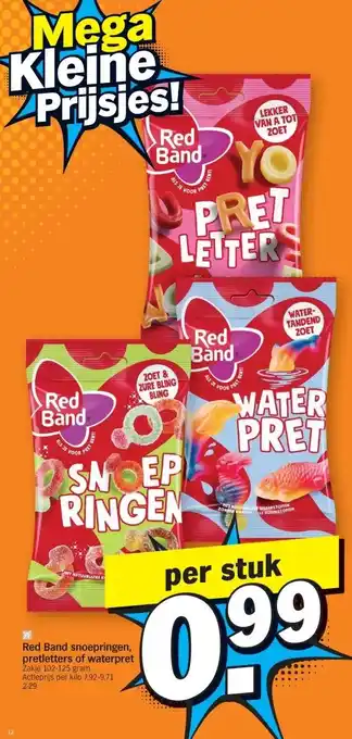 Albert Heijn Red Band snoepringen, pretletters of waterpret aanbieding