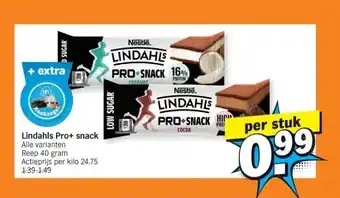 Albert Heijn Lindahls Pro+ snack aanbieding