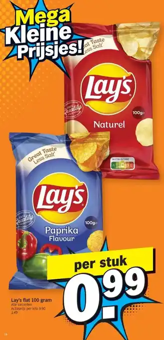 Albert Heijn Lay's flat 100 gram aanbieding