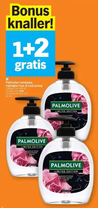 Albert Heijn Palmolive handzeep midnight rose & iced peony aanbieding