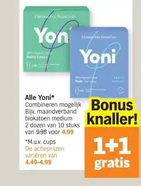 Albert Heijn Alle Yoni* aanbieding