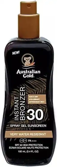 Amazon Australian Gold - Sunscreen Spray Gel w. Instant Bronzer 237 ml - SPF 30 aanbieding