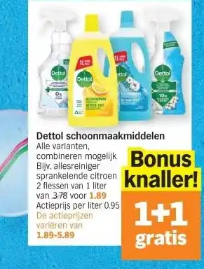 Albert Heijn Dettol schoonmaakmiddelen aanbieding