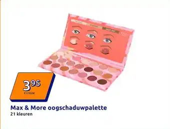 Action Max & More oogschaduwpalette aanbieding