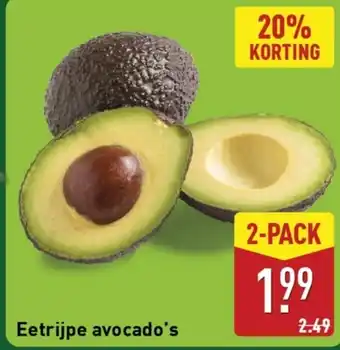 ALDI Eetrijpe avocado's aanbieding