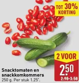 ALDI Snacktomaten en snackkomkommers aanbieding