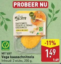 ALDI MY VAY Vega kaasschnitzels aanbieding