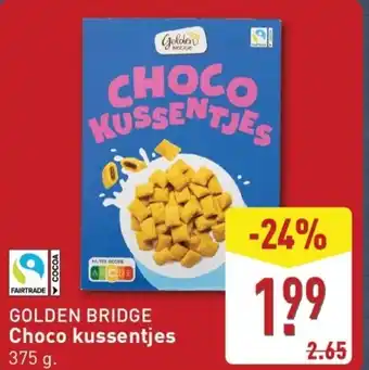 ALDI Golden bridge choco kussentjes aanbieding