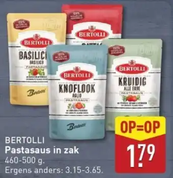 ALDI Bertolli pastasaus in zak aanbieding