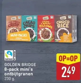 ALDI Golden bridge 8 pack mini's ontbijtgranen aanbieding