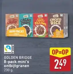 ALDI Golden bridge 8 pack mini's ontbijtgranen aanbieding