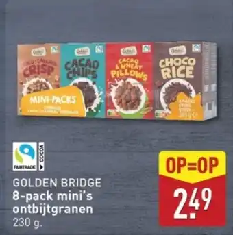 ALDI Golden bridge 8 pack mini's ontbijtgranen aanbieding