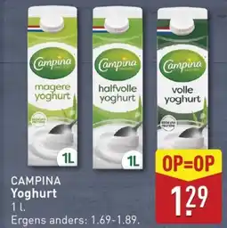 ALDI Campina Yoghurt aanbieding