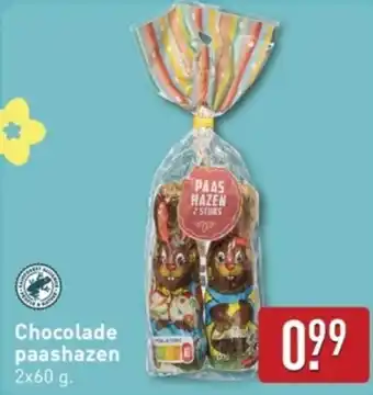 ALDI Chocolade paashazen aanbieding