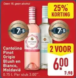 ALDI Cantolino Pinot Grigio Blush en Bianco aanbieding