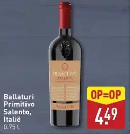 ALDI Ballaturi Primitivo Salento aanbieding