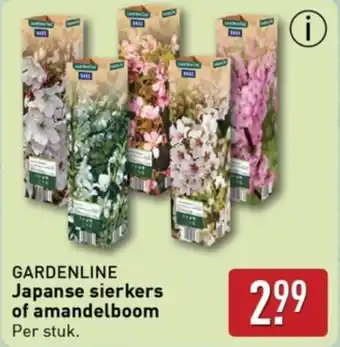 ALDI Gardenline Japanse sierkers of amandelboom aanbieding