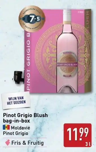 ALDI Pinot Grigio Blush bag in box aanbieding