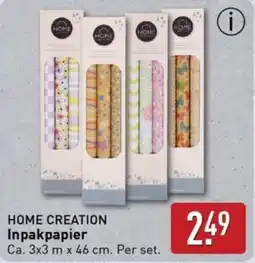 ALDI Home creation inpakpapier aanbieding