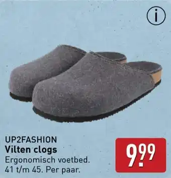 ALDI UP2FASHION Vilten clogs aanbieding