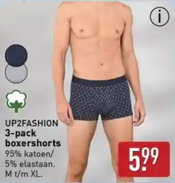 ALDI UP2FASHION 3-pack boxershorts aanbieding