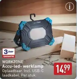 ALDI Workzone Accu-led werklamp aanbieding