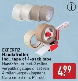 ALDI Expertiz handafroller incl. tape of 4-pack tape aanbieding