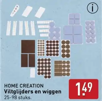 ALDI Home creation viltglijders en wiggen aanbieding