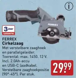 ALDI Ferrex cirkelzaag aanbieding