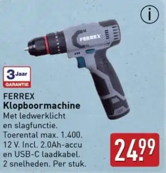 ALDI Ferrex klopboormachine aanbieding