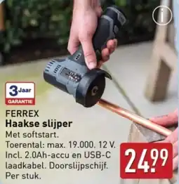 ALDI Ferrex haakse slijper aanbieding