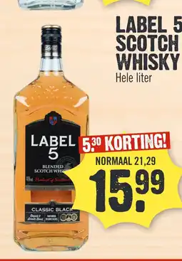 Super Dirck 3 LABEL 5 SCOTCH WHISKY aanbieding