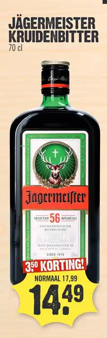 Super Dirck 3 JÄGERMEISTER KRUIDENBITTER aanbieding