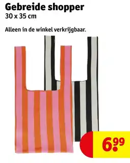 Kruidvat Gebreide shopper aanbieding