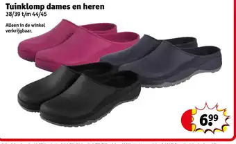 Kruidvat Tuinklomp dames en heren aanbieding