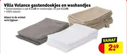 Kruidvat Villa Volance gastendoekjes en washandjes aanbieding