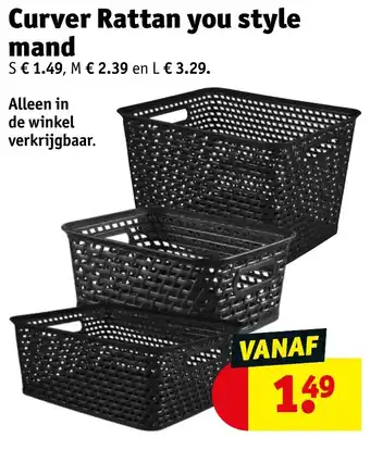 Kruidvat Curver Rattan you style mand aanbieding