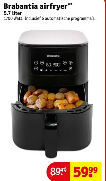 Kruidvat Brabantia airfryer aanbieding