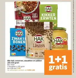 Albert Heijn Alle Hak conserven, stazakken en pakken aanbieding