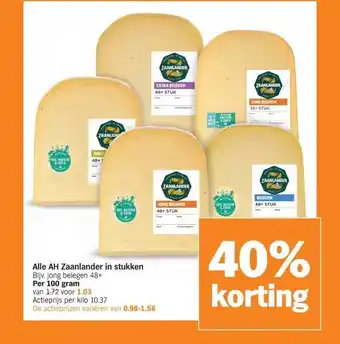 Albert Heijn Alle AH Zaanlander in stukken aanbieding