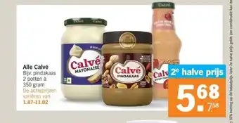 Albert Heijn Alle Calvé Bijv. pindakaas aanbieding