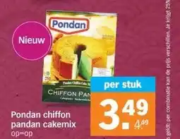 Albert Heijn Pondan chiffon pandan cakemix op=op aanbieding